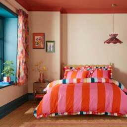 Sophie Robinson Sunset Stripe 100% Cotton Duvet Cover & Pillowcase Set - thumbnail 2
