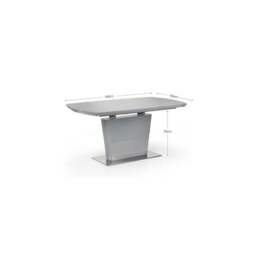 Como 4-6 Seater Rectangular Extendable Dining Table with 6 Chairs, Grey High Gloss - thumbnail 3