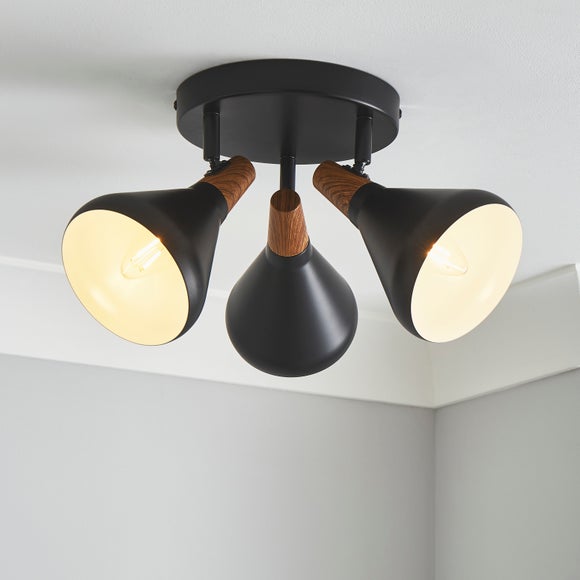 Elements Wolston 3 Light Semi Flush Spotlight - image 1