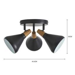 Elements Wolston 3 Light Semi Flush Spotlight - thumbnail 4