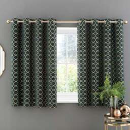 Chenille Ogee Eyelet Curtains - thumbnail 5