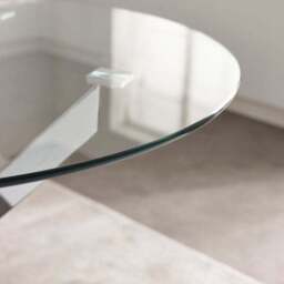 Anderson 4 Seater Round Glass Dining Table - thumbnail 3