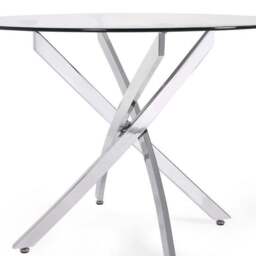 Anderson 4 Seater Round Glass Dining Table - thumbnail 6