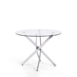 Anderson 4 Seater Round Glass Dining Table - thumbnail 5