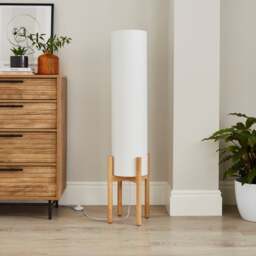 Odin Linen Midi Floor Lamp - thumbnail 1