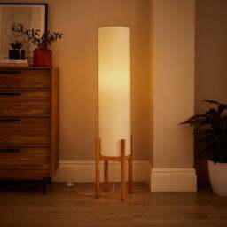 Odin Linen Midi Floor Lamp - thumbnail 2
