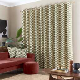 Avis Stripe Eyelet Curtains - thumbnail 4