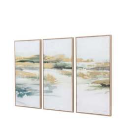 Cedar & Sage Set of 3 Triptych Abstract Landscape Framed Canvases - thumbnail 4