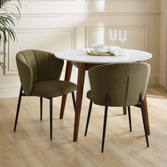 Kiley Dining Chair with Black Legs, Velvet - image 1