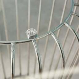 Yinka Ilori Trumpet Round Glass Top Metal Dining Table - thumbnail 4