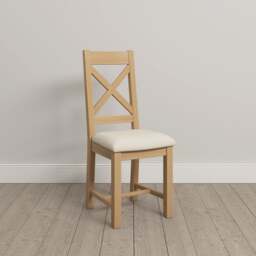 Windsor Set of 2 Cross Back Dining Chairs - thumbnail 1