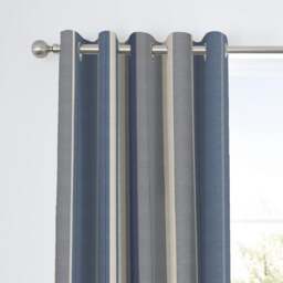 Fusion Whitworth Striped Eyelet Curtains - thumbnail 1