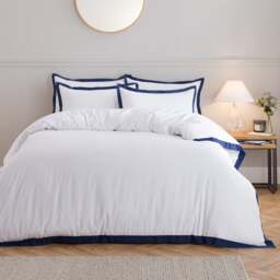 Adair Oxford Edge Duvet Cover & Pillowcase Set - thumbnail 1