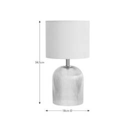 Ribbed Glass Table Lamp - thumbnail 6