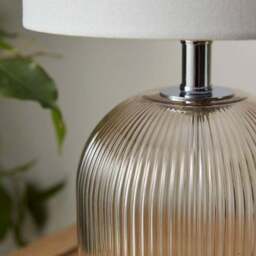 Ribbed Glass Table Lamp - thumbnail 3