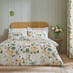 Hidcote Peonies Polycotton Duvet Cover & Pillowcase Set - thumbnail 1