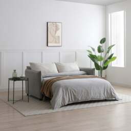 Lucie Grey Boucle 2 Seater Pop Up Sofa Bed