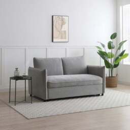 Lucie Grey Boucle 2 Seater Pop Up Sofa Bed - thumbnail 4