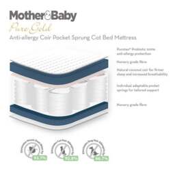 Mother&Baby Pure Gold Hypoallergenic Coir & Pocket Sprung Mattress - thumbnail 2