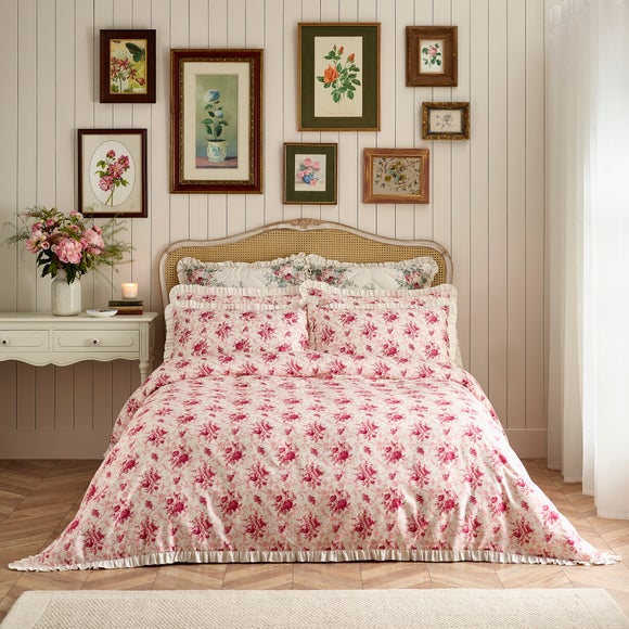 Dorma Archive Rosewood 100% Cotton Duvet Cover & Pillowcase Set - image 1