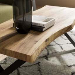 Ezra Coffee Table, Rustic Wood Effect - thumbnail 3