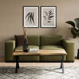 Ezra Coffee Table, Rustic Wood Effect - thumbnail 1