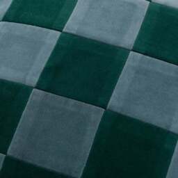 Clara Cubed Patchwork Cotton Velvet Square Cushion - thumbnail 2