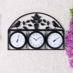 Charles Bentley Rutland Outdoor Triple Faced Wall Clock - thumbnail 1