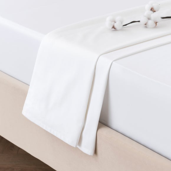 Dorma Smooth & Soft 300 Thread Count 100% Cotton Sateen Flat Sheet