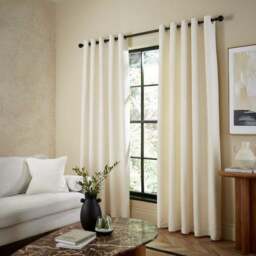 Two Tone Chenille Eyelet Curtains - thumbnail 2