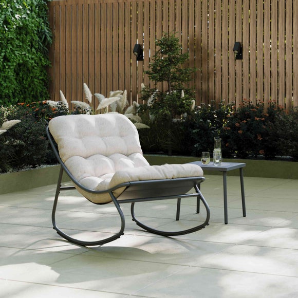 Porto Steel Rocking Chair with Cushions - image 1