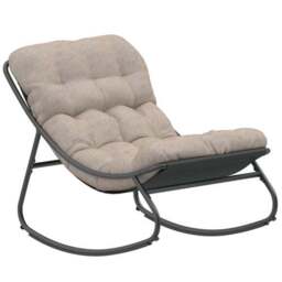 Porto Steel Rocking Chair with Cushions - thumbnail 4