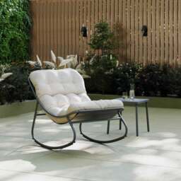 Porto Steel Rocking Chair with Cushions - thumbnail 1