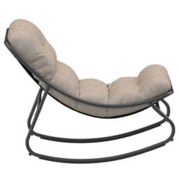 Porto Steel Rocking Chair with Cushions - thumbnail 6