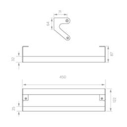 Invisible Creations Elegance Towel Rail - thumbnail 5