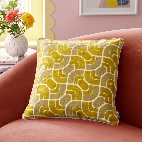 Sophie Robinson Wave Stitch Crewel Square Cushion - image 1