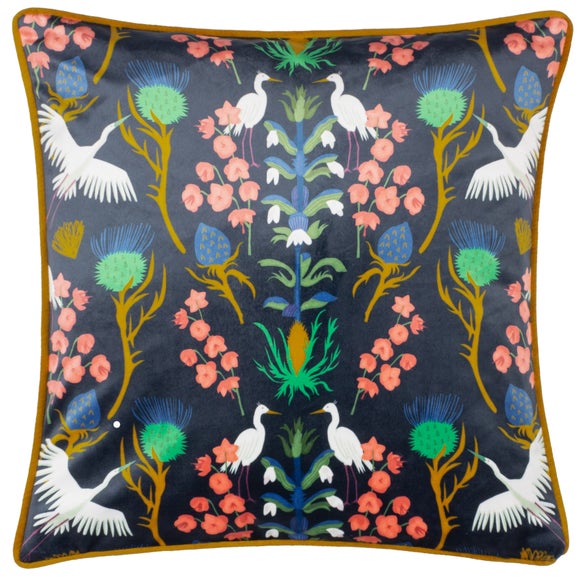 KateMerritt Herons Blue Piped Square Cushion - image 1