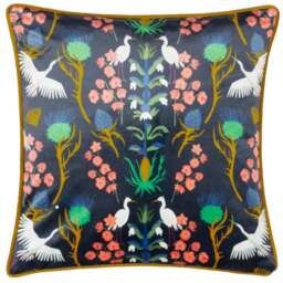 KateMerritt Herons Blue Piped Square Cushion - thumbnail 1