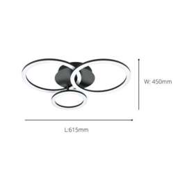 EGLO Parrapos LED Z Large Flush Ceiling Light - thumbnail 3