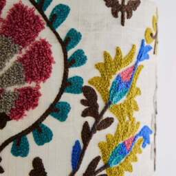 Hani Embroidered Easy Fit Drum Lamp Shade - thumbnail 3