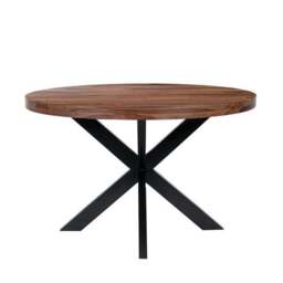 Indus Valley Logan 4 Seater Round Dining Table With 4 Logan Chairs - thumbnail 3
