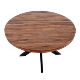 Indus Valley Logan 4 Seater Round Dining Table With 4 Logan Chairs - thumbnail 4
