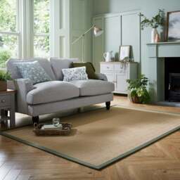 Herringbone Jute Border Rug - thumbnail 1