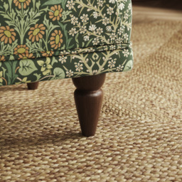 Jolene William Morris Blackthorn Print Velvet Footstool - thumbnail 4