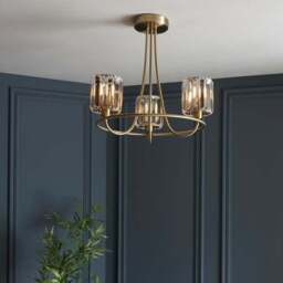 Vogue Laney Traditional 3 Light Semi Flush Ceiling Light - thumbnail 6