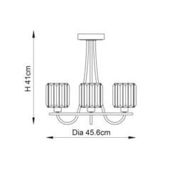 Vogue Laney Traditional 3 Light Semi Flush Ceiling Light - thumbnail 5