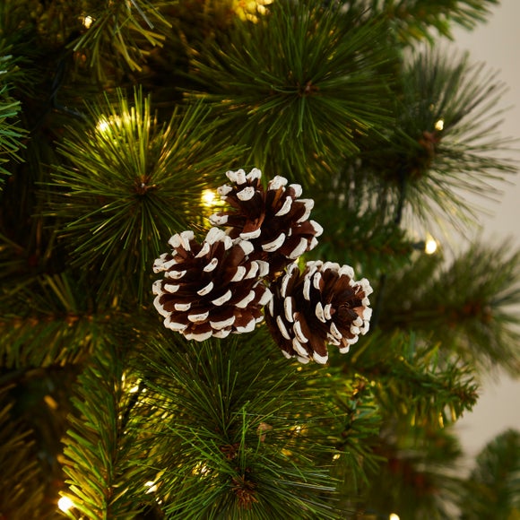 Pack of 3 Pinecones with White Tips - image 1