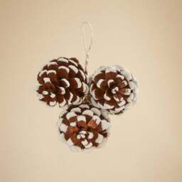 Pack of 3 Pinecones with White Tips - thumbnail 2