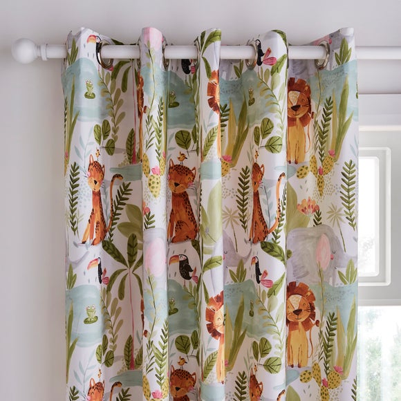 Jungle Friends Blackout Eyelet Curtains - image 1