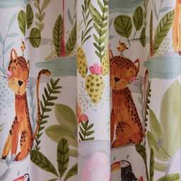 Jungle Friends Blackout Eyelet Curtains - thumbnail 3